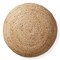 Hand-Braided Jute Pouf Ottoman Footrest, 19" Round x 10-1/2" High, Natural Woven Boho Floor Cushion, Home Decor for Living Room, Bedroom, Apartment